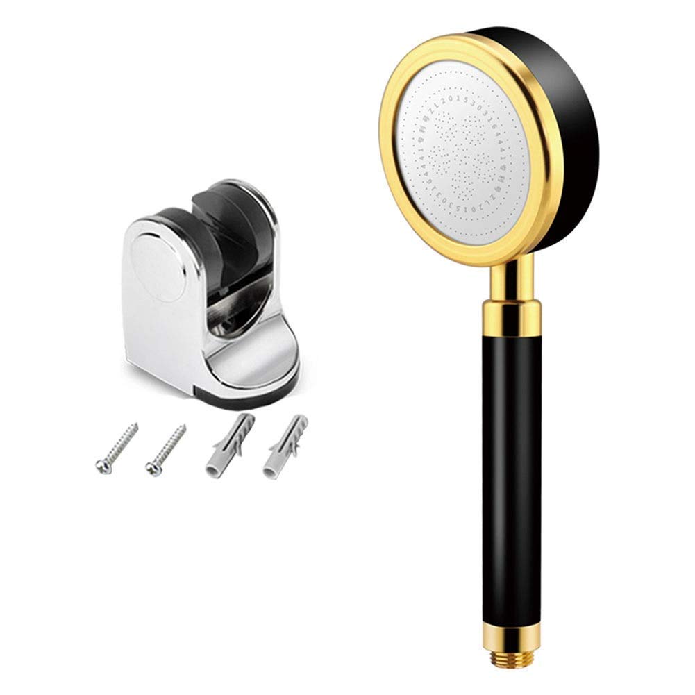 Alcachofa de Ducha de Mano de Alta presión de Metal con Filtro para Baja presión de Agua, alcachofa de Ducha con Manguera de 1,5/2 m y Soporte de Pared - alcachofa de Ducha Desmontable (Color: