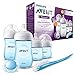 Philips Avent SCD301/04 - Set de recién nacido gama natural, 4 biberones, chupete y escobilla, azul