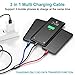 NINGKPOW Multi Charger Cable [2Pack 1.2M], 3 in 1 Multi Charging Cable Nylon Multiple USB Charger Cable with Micro USB Type C for Phone 14 13 12 11 Android Galaxy S22 S21 S20, Huawei, Kindle, LG