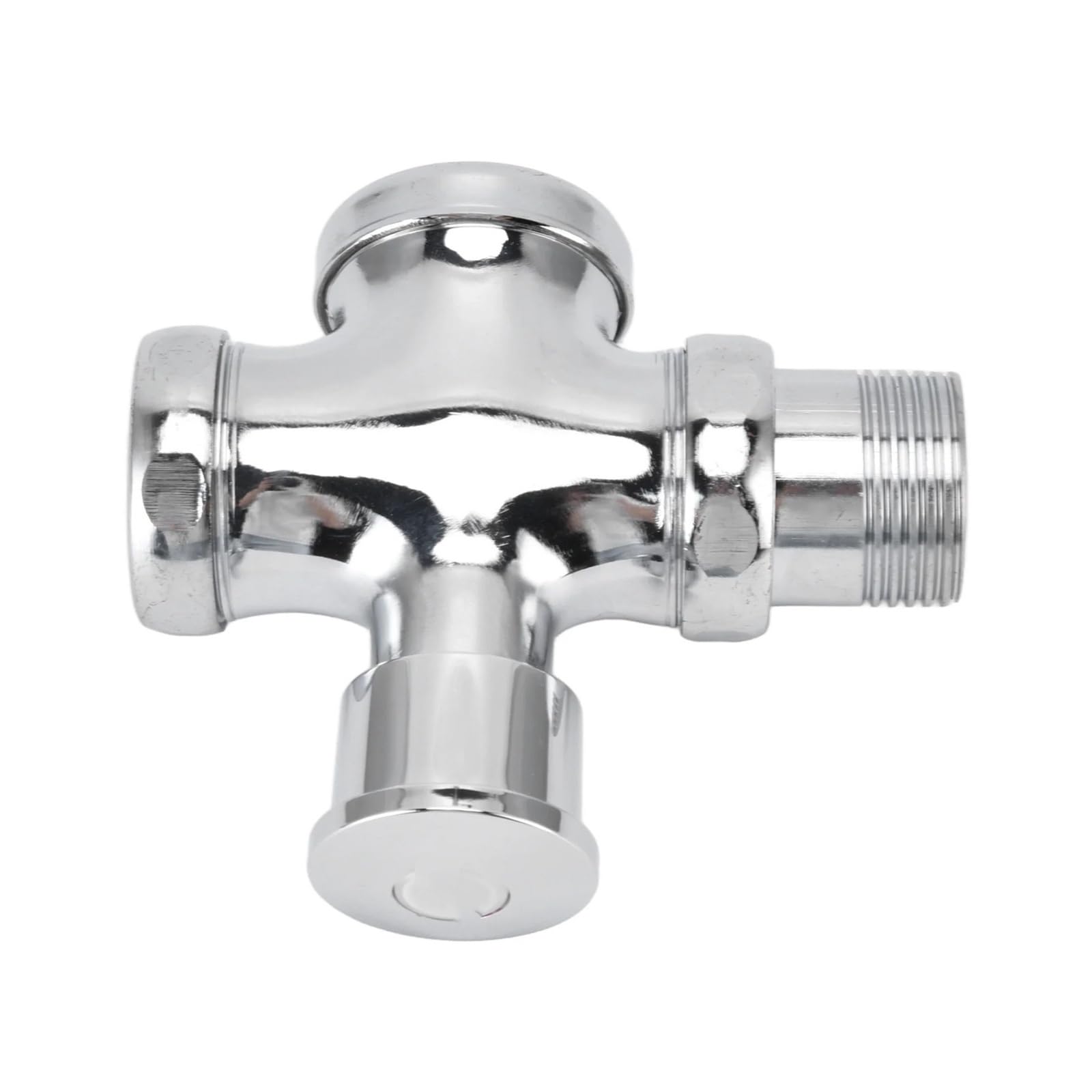 Fluxómetro manual para inodoro Válvula De Descarga For Urinario Con Botón Pulsador Y Conexión Roscada Aleación Zinc Plata Piezas Inodoro