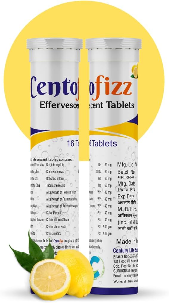 Centofizz Effervescent Tablets | Enriched with Pashanbhed | For Pathari/Stones | Kidney Detox | 32 Tablets