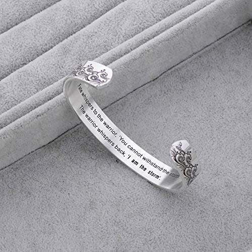 LIUANAN Inspirational Bracelets for Women Mom Personalized Gift for Her Engraved Mantra Cuff Bangle Birthday Jewelry3
