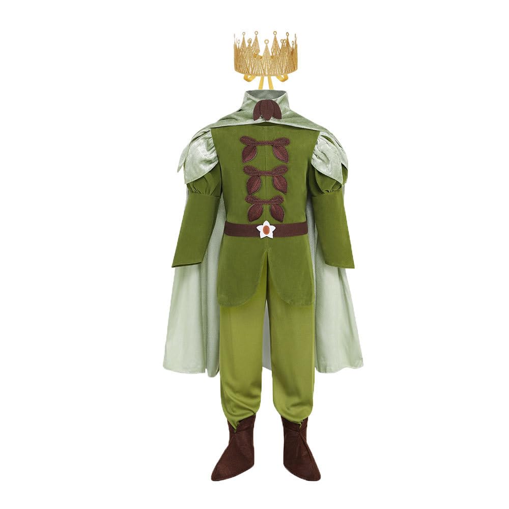 Frog Prince Naveen Costume for Boys Fancy Dress Up Halloween Outfit