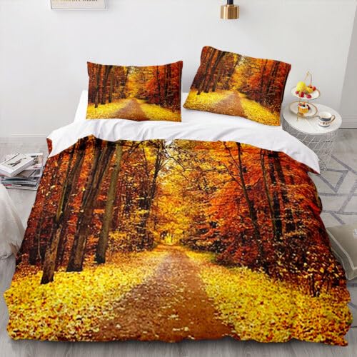 Parure de lit 240x260 forêt brune pour une chambre nature et chaleureuse