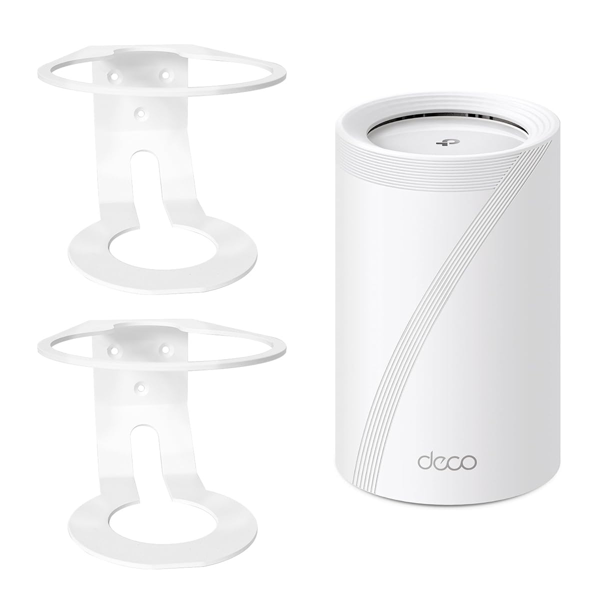 Compatible Wall Mount Deco WiFi 7 Wall Mount, Sturdy Metal Made Mount Stand Holder for Deco BE63 BE85 BE95 Space-Saving Wall Hanging Bracket Holder Come with Cable Organizer Bracket (2 PACK)-image-37