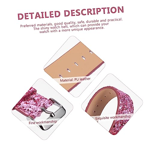 NUOBESTY 1Pc Shiny Wrist Strap Replacement Band for Watch Comfortable Accessory Sparkling for Watch Enthusiasts2