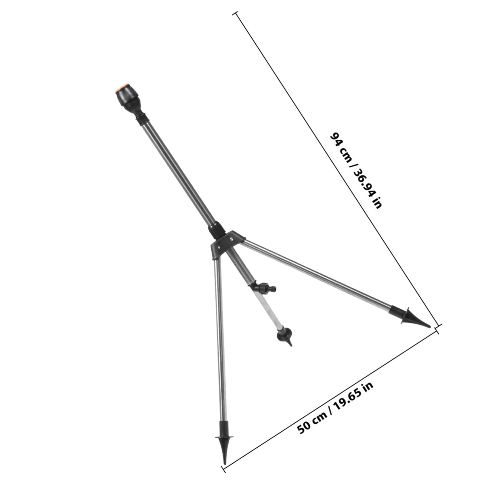 Mikikit Arroseur Rotatif à Buse Unique pour Jardin sur Trépied Extensible – Irrigation Pelouse Automatique 360 Degrés – Arroseur d'eau Réglable Solide Et Système D'arrosage Extérieur