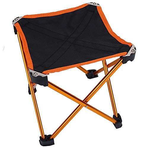 CFTGIW Silla de Pesca de Aleación de Aluminio Plegable Portátil Plegable Asiento para Acampar Al Aire Libre PO Pot POTA POTHING Tabures Plegable Camping Mini Portable Portátil (Orange)