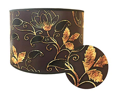 Image of Royal Designs, Inc. Trendy Decorative Handmade Lamp Shade, Made in USA, 14in, HBC-8085-14-2, Golden Daisy - 2 Pk