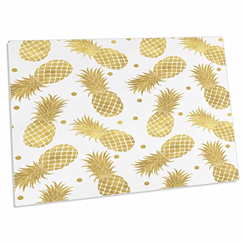 3dRose PS Chic - Picturing Gold Glitz Confetti Pineapples