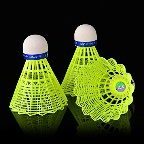 MCJS 12 Pack Advanced Nylon Feather Shuttlecocks, Badminton Shuttlecocks with Great Stability and Durability High Speed Badminton Balls for Indoor Outdoor Sports Hight Speed Training Badminton Birdies