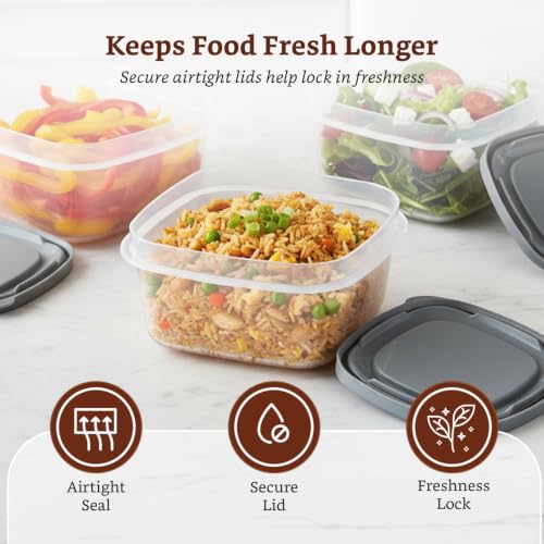 Image of Amazon Brand - Solimo Modular Plastic Storage Container Set | Airtight Lid | BPA-Free Plastic | Microwave, Freezer & Dishwasher Safe | Kitchen & Pantry Storage | 600ml & 1400ml | Set of 8