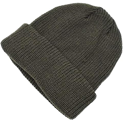 K&S Outdoors Knitted Hat Olive Green Hunting Hat Lined with Thinsulate Insulation Winter Hat Ski Hat Cover