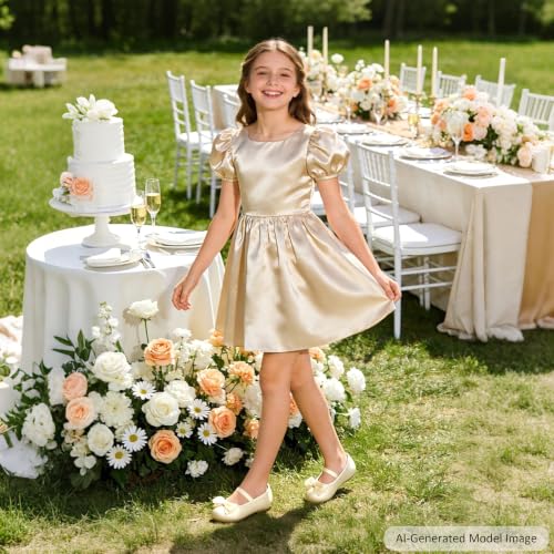 Image of Felix & Flora Toddler Flower Girl Dress Shoes - Girl Ballet Flats Party School Shoes Wedding
