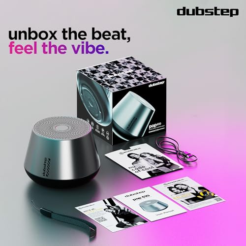 Image of Dubstep Pop 610 Wireless Speaker, 15 Hrs Playtime, 52mm Dynamic Drivers, TWS Pairing, 6W Output Bluetooth Speakers (Grey)