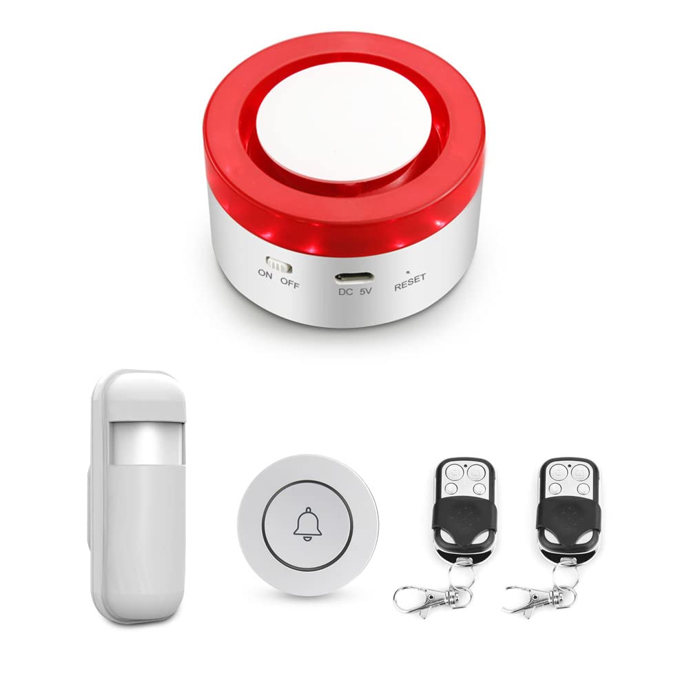 Smart Wi-FI 433Mhz Système de sécurité d'alarme de sirène avec Fonction de Sonnette - Smart Life APP contrôle (Kit 1)