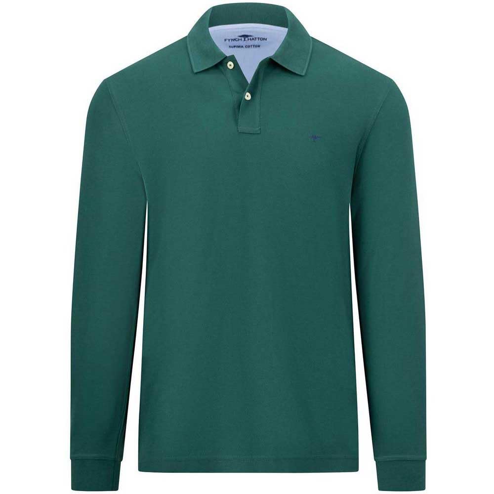 Fynch-Hatton Green 14141701 Long Sleeve Polo 2XL