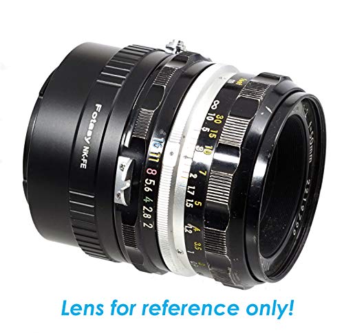 image for Fotasy Manual F Mount Lens to E-Mount Adapter, Nikkor F E Mount Adapte