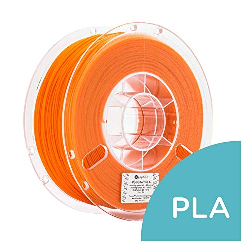 LulzBot PolyLite PLA Polymaker Filament, 2.85 mm, 1 kg Reel, True Orange