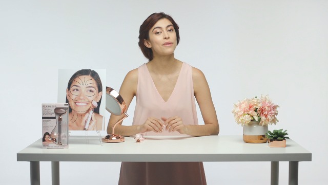 Watch Finishing Touch Flawless Contour Rose Quartz Facial Roller and  Massager on Amazon Live