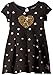 U.S. Polo Assn. Little Girls' Metallic Heart Print French Terry Dress