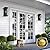 Slypadan 15" Large Outdoor Wall Lights, 2 Pack Matte Black Outdoor Sconces, Modern Waterproof Exterior Lighting Fixtures with Clear Glass Shade for Front Door, Porch, Garage