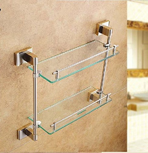 Étagère de salle de bain dorée antique, support de stockage mural haut de gamme