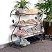 Senhilleu 4 Niveles Zapatero Metal Organizador de almacenamiento de zapatos Soporte de zapatos Estante de zapatos (Bronce)
