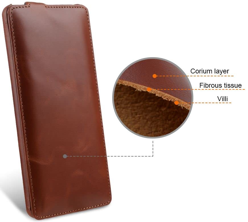 STILGUT UltraSlim Compatible with Google Pixel 7 Pro Case, Pixel 7 Pro Leather Flip Case, Flip Case, Mobile Phone Case - Image 3