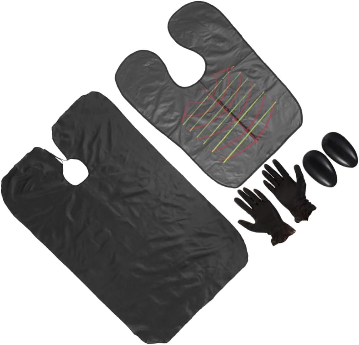 Ipetboom 4pcs Hair Dyeing Kit Hair Tool Set Salon Cape Gloves Tinting Tool Cutting Accessory Kit