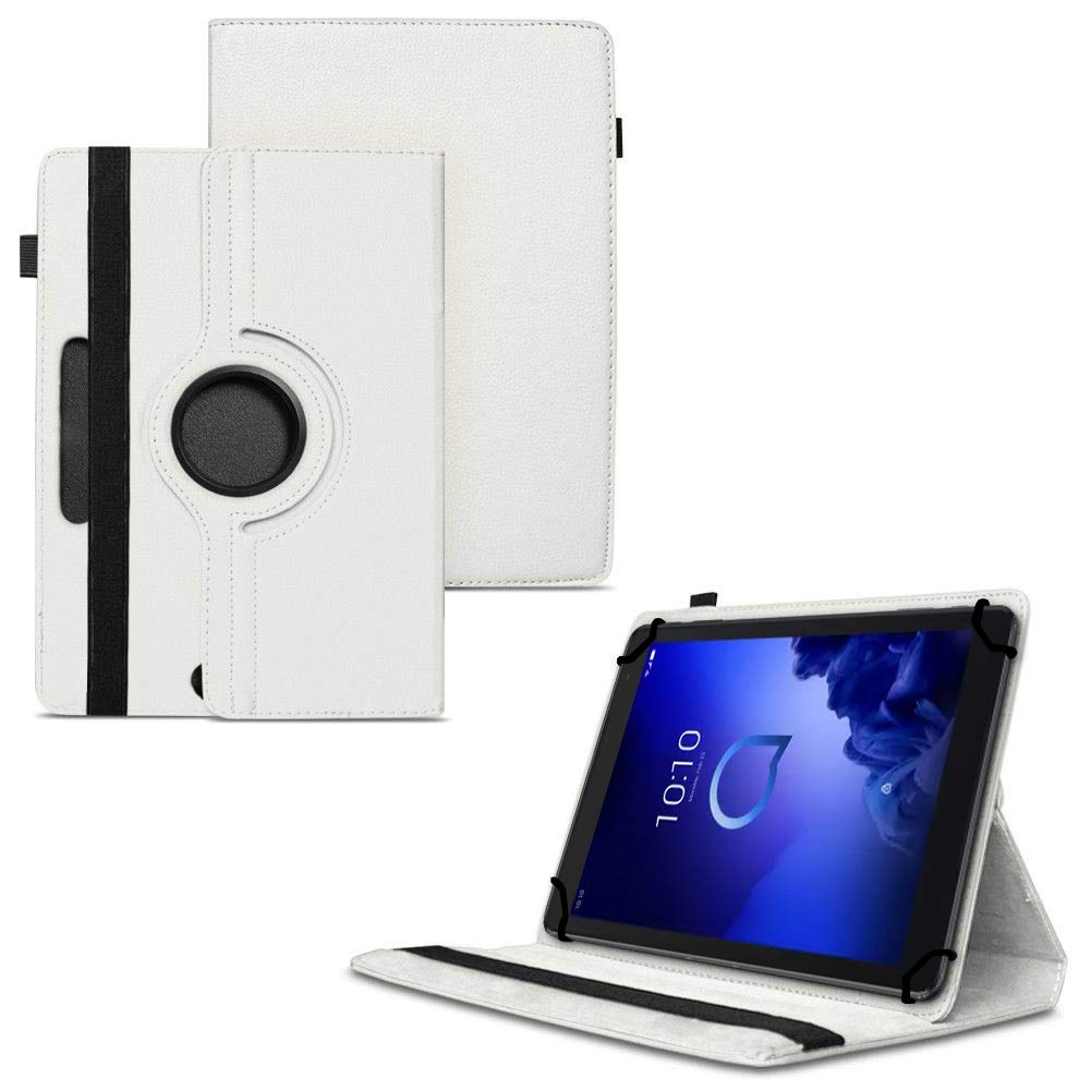 TGK Rotating Cover for Alcatel 3T 10 Tablet 10 inch - White 360 Degree Universal 3 Camera Hole Leather Stand Case (B07YQVTG8P) Amazon Price History, Amazon Price Tracker