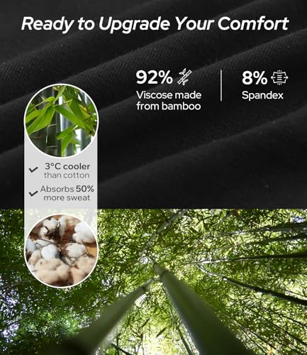 BAMBOO COOL Mens Underwear Ultra Soft & Breathable Boxer Briefs Moisture Wicking Tagless 3D Pouch 4 Pack2