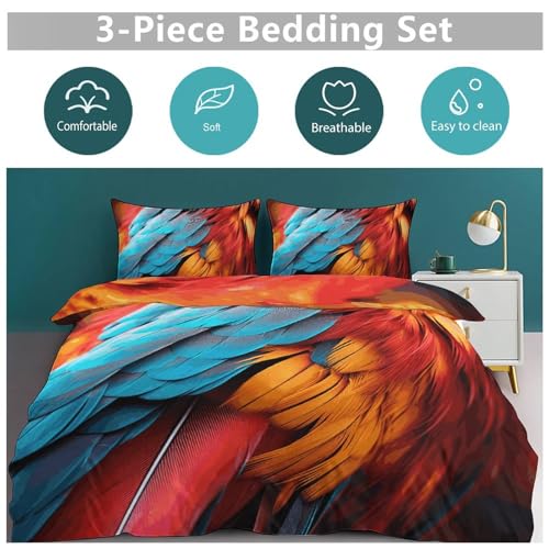 Couette pour grand lit à plumes colorées pour chambre cocon