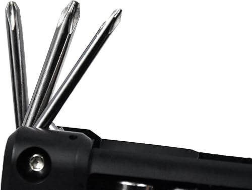 Miniatura 7 de Kit de herramientas de bicicleta multiherramientas para bicicletas, llave hexagonal incluida para carreteras al aire libre y emergencia negra