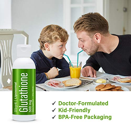 2by4 Liposomal Glutathione 500 mg, High Absorption Antioxidants Supplement for Liver Detox, Immune Support, Non-GMO, 30… - Image 4