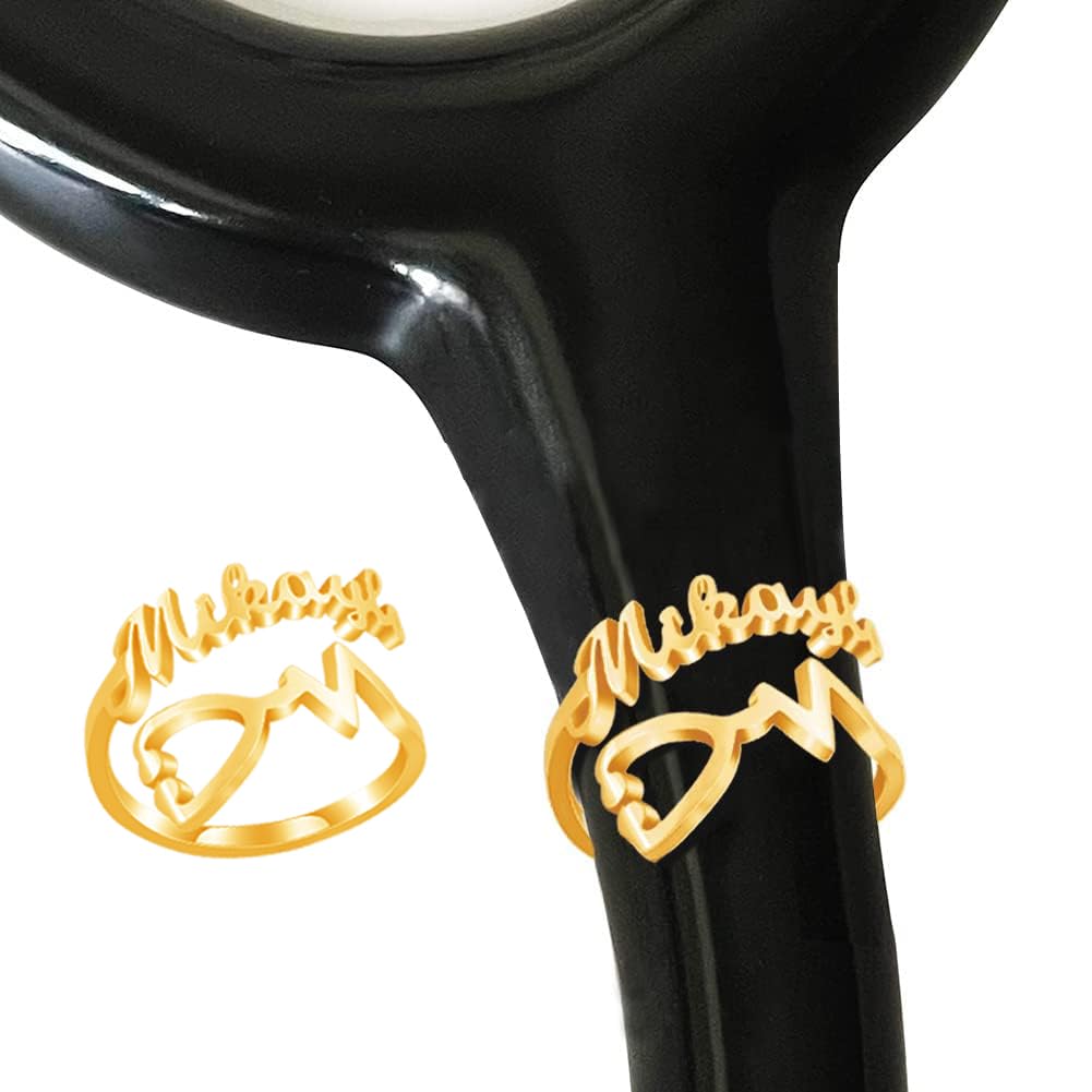 Ultragifta Personalized Stethoscope Name Tag, Stethoscope Charms for Littmann, Stethoscope Accessories ID Tag Gifts for Nurses, RN, Doctor, Medical