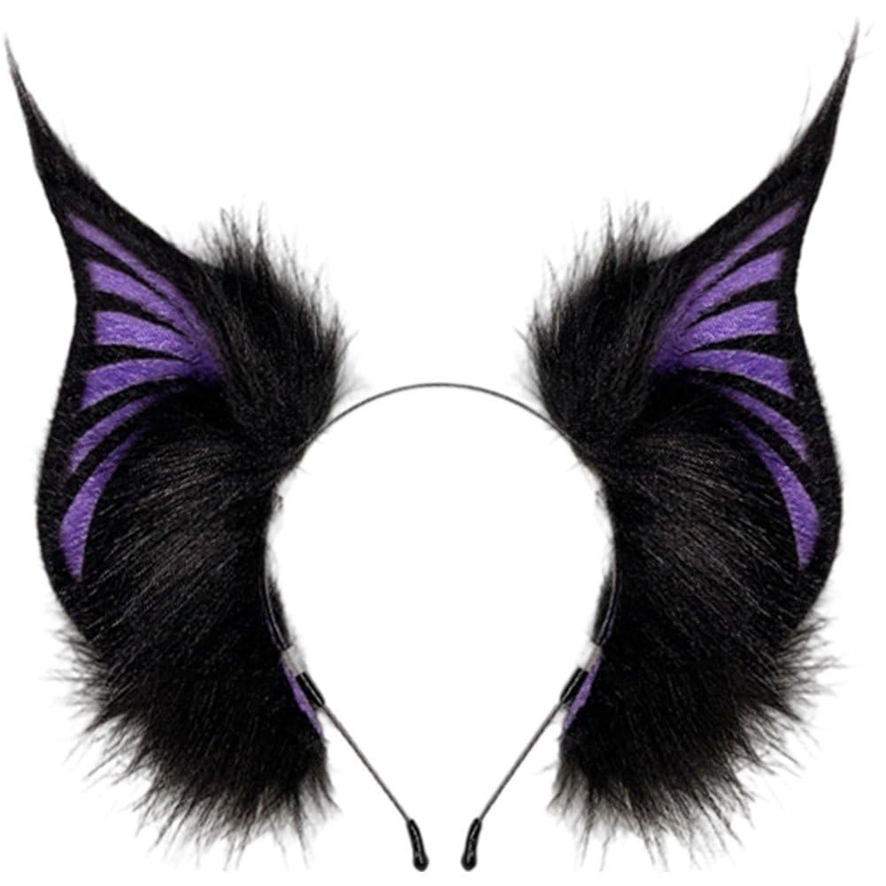 Sslvya Gothic Bat Ears Headband Halloween Cosplay Hair Hoop for Carnival Festival Party Fancy Dress Costume Accessories