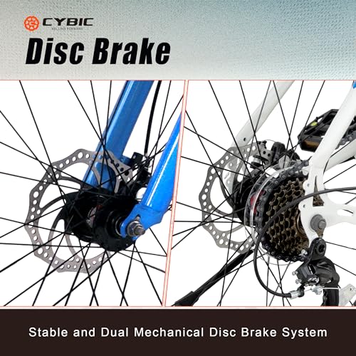 CYBIC Fat Tire Mountain Bike, 24 inch for Teen/Adult Men