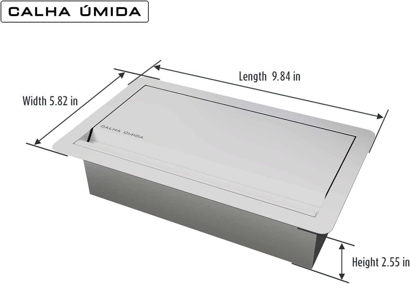 CALHA UMIDA Kitchen COUNTERTOP Mounted Stainless Steel Holder for Sponge and SOAP BAR