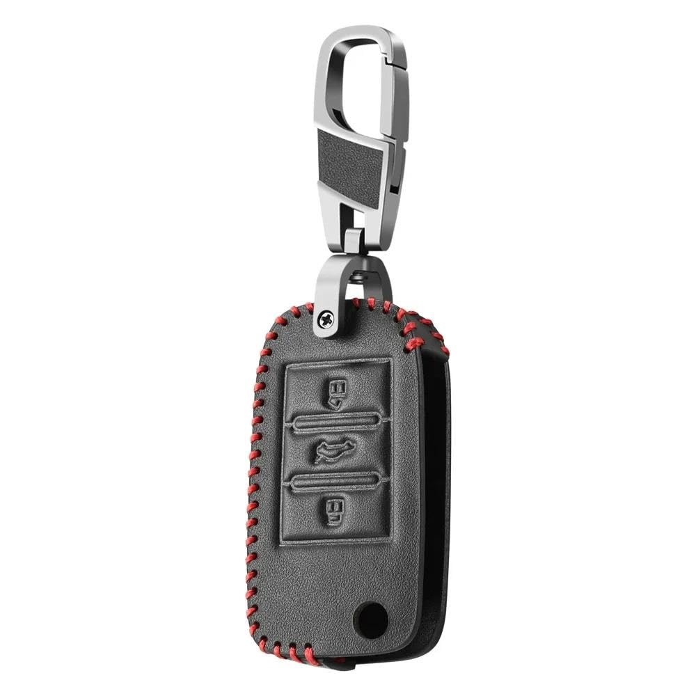 Akoufall One Color Key Shell Leather Key Cover Case Holder For Roewe Rx5 Mg3 Mg5 Mg6 Mg7 Mg Zs Gt Gs 350 360 750 W5 Accessories Car-Styling Car Key Fob