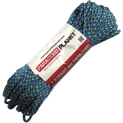 PARACORD PLANET 25 Feet Nylon 550lb Type III 7 Strand Paracord Peacock โ image 1