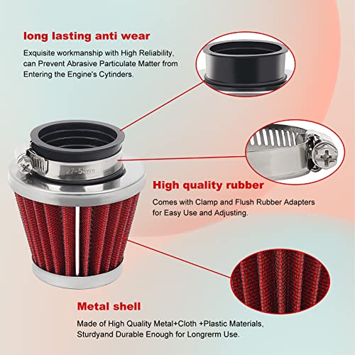 Jcklw 42Mm Air Filter For Gy6 125Cc 150Cc 200Cc 250Cc Motorcycle Quad Scooter Atv Dirt Bike Go Kart Compatible With Kawasaki Suzuki Yamaha Pz24 Pz30 Carburetor Moped Roketa Taotao Air Cleaner（3Pc) #TOP1