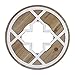HomeRoots Light Natural Wood MDF Rustic Two Tone Round Wall Decor