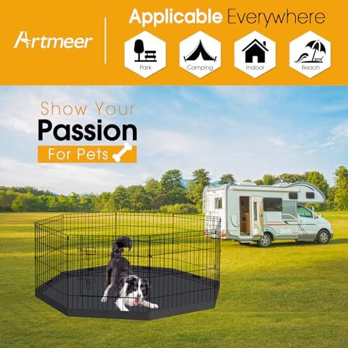 Dog Playpen Regular Octagon Metal Exercise Pet Playpen 8 Panels 24 Inch Bottom Pad Cover for Small Medium Pets Indoor Outdoor(Only Cover,Playpen Not Included)(Black Bottom pad cover) Dog Playpen Regular Octagon Metal Exercise Pet Playpen 8 Panels 24 Inch Bottom Pad Cover for Small Medium Pets Indoor Outdoor(Only Cover,Playpen Not Included)(Black Bottom pad cover)