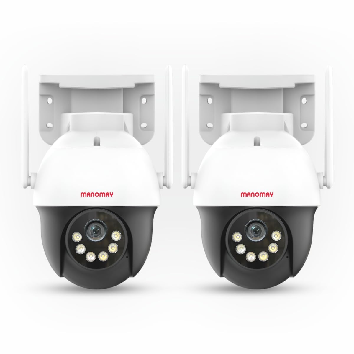 MANOMAY Protect Pro 3MP 4G SIM Security Camera [STQC Approved] 360° Outdoor Pan Tilt CCTV, Smart AI Human Auto Tracking, Color Night Vision, Two-Way Audio, IP66 Waterproof, Alexa M1094S Pack of 2-image-6