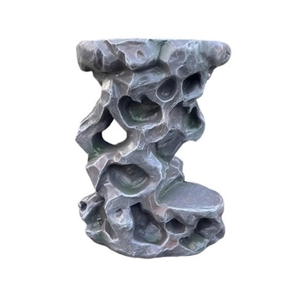 birene Vase Stand Creative Home Decorative Bonsai Stand, Imitate Rocks Indoor Outdoor Display Base