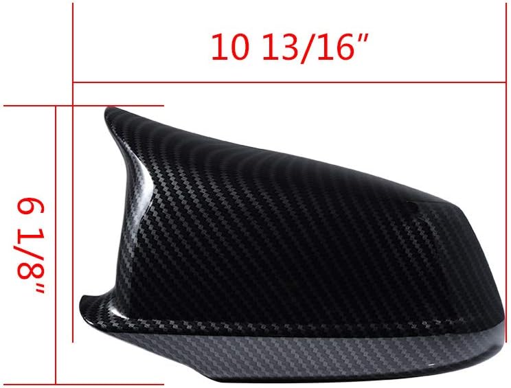 Set of 2pcs Rearview Caps Side Mirror Cover Compatible with 2011-2013 BMW F10 5 Series 528i 530i 535i 550i Sedan Pre Facelift (Carbon Fiber), OE Parts #51167216369#51167216370