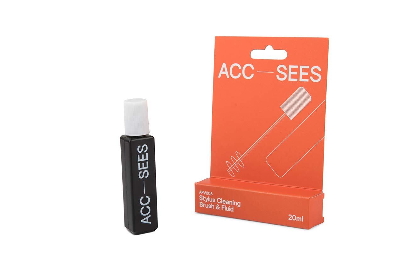 Acc-Sees Stylus Cleaning Brush & Fluid (20ml), Black, 20 ml - Image 2