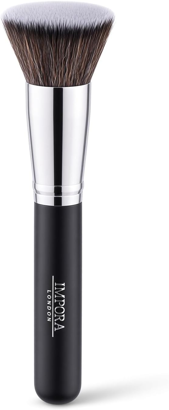 Impora London Foundation Makeup Brush - Flat Top Kabuki - Liquid or Powder, Blush, Cream, Primer, Bronzer