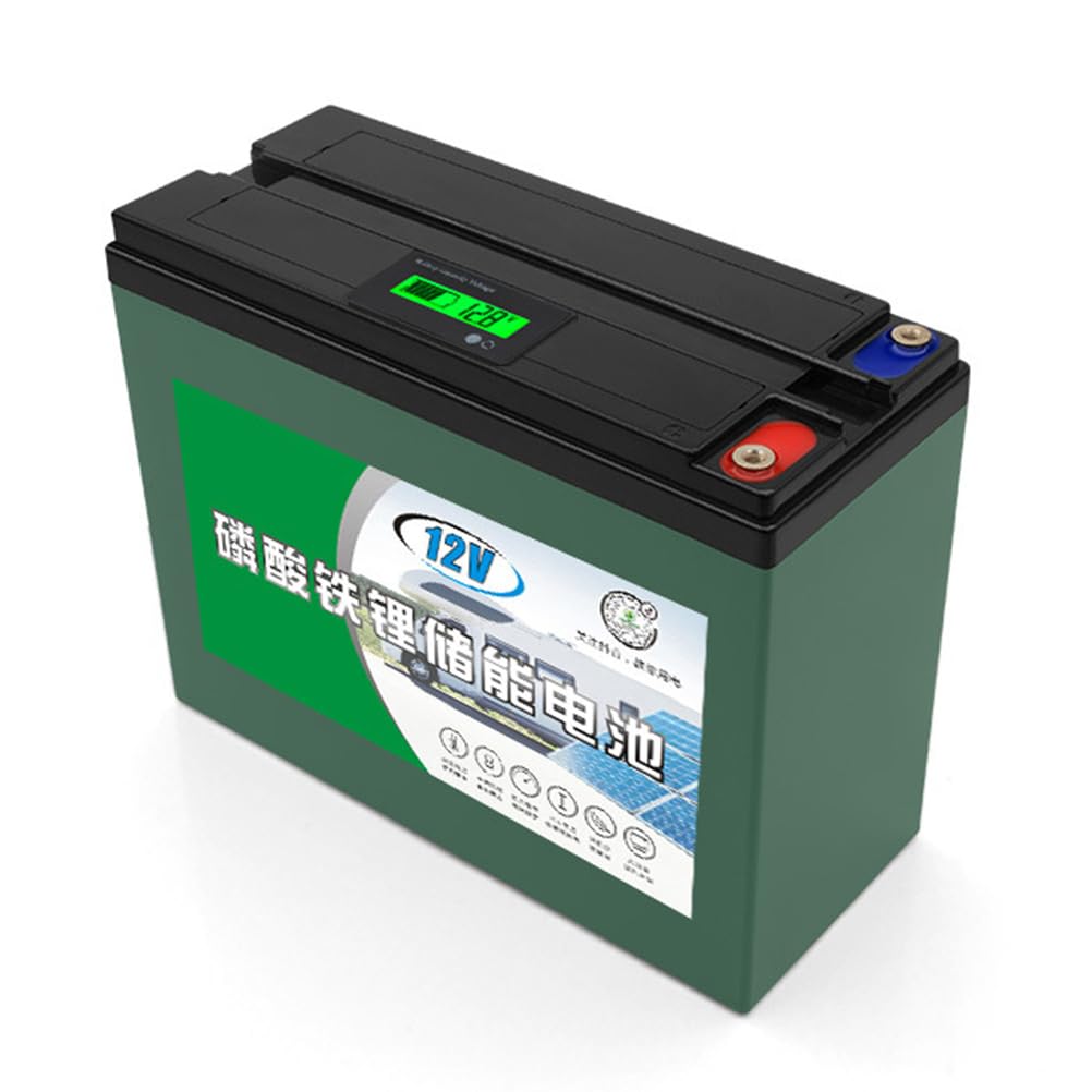 Batería Recargable de fosfato de Hierro y Litio LiFePO4 de 12 V y 30 Ah para autocaravanas, Camping y Pesca de Arrastre.